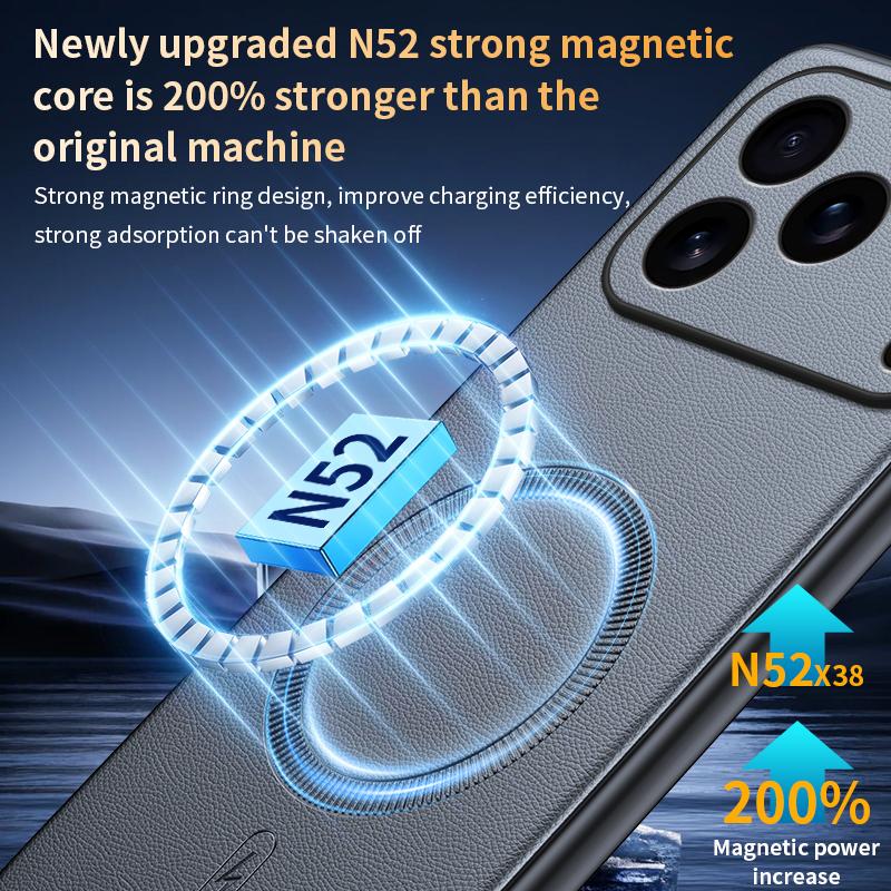 Luxury Leather For Magsafe Magnetic Soft Case For iPhone 17 16 15 14 13 Pro Max Plus Full Lens Camera Protection Silicone Cover