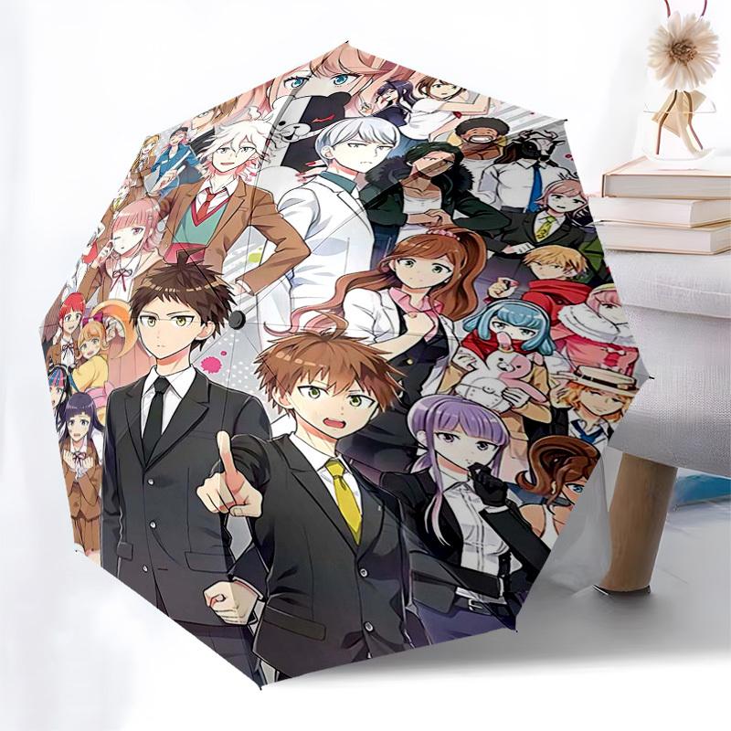 1 Stück Outdoor-Regenschirm mit Anime-Charakteren - Automatisches Öffnen/Schließen - Tragbares 3-fach faltbares Design - 8-Speichen-Eisenrahmen - Perfektes Geschenk für Fans, Reise