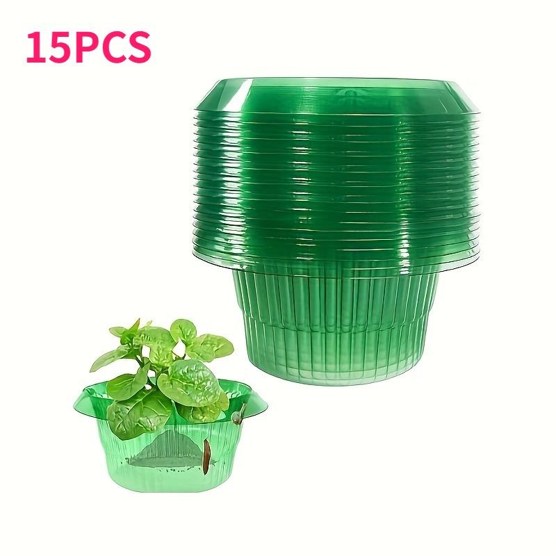 

15/25pcs Green Transparent Round Snail and Slug Protector Reusable Plant Cover Slug and Snail Plant Protectors Pest Deterrent