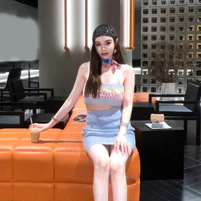 Korean Style Knitted Hat with Glittering Sequins Women Music Festival Skull Hat Bachelorette Party Hat Elegant Beanies