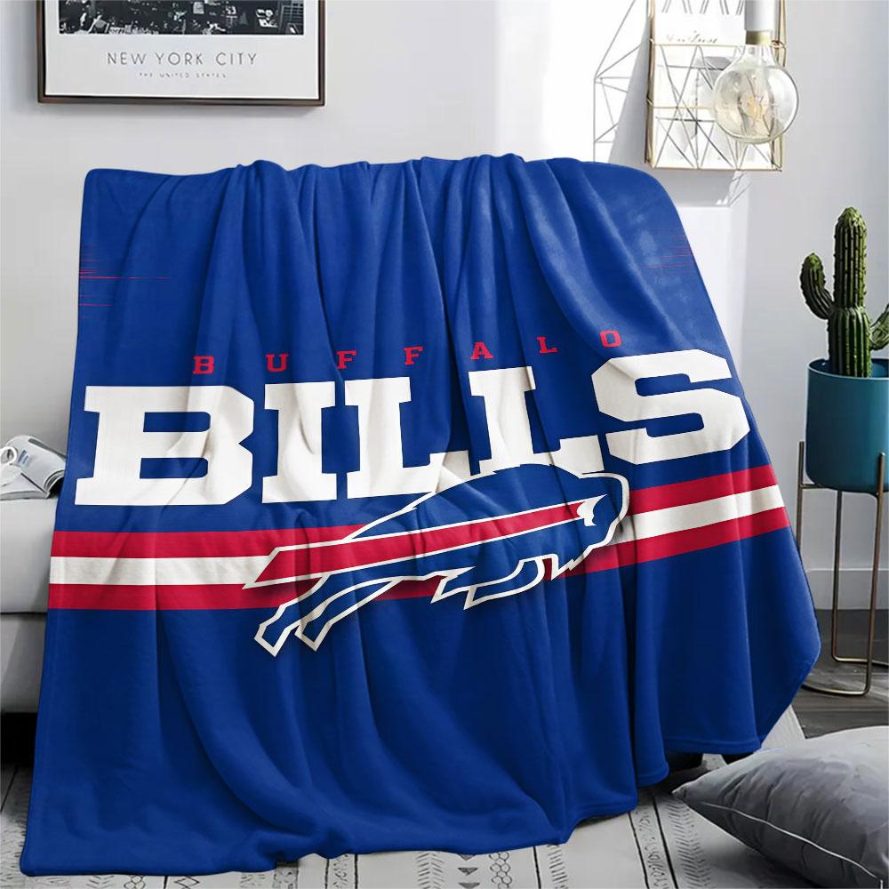 Buffalo Bills Bedruckte Flanelldecke, weicher Überwurf für Schlafzimmer Sofa, waschbar, Fanartikel, tolles Geschenk.