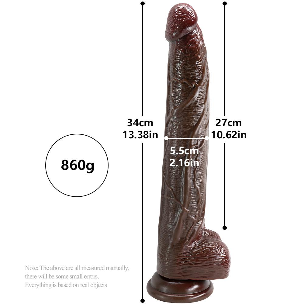 Giant Super Soft Realistic Dildo with Blue Veins & Balls – Extra Long Silicone Anal Plug for Women, Flexible Thick Penis Adult Sex Toy