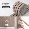 1Roll SXP Foam Wall Sticker 3D Wall Panel 11mm Thick Self Adhesive Skirting Board Wainscoting Suitable for All Indoor Spaces