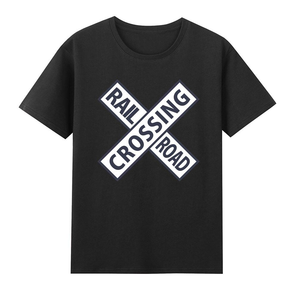 Railway Railroad Crossing Sign Train Worker Railfan Tshirt S