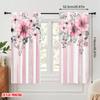 2 Stück, 2D-Flachdruck Vorhang Beliebtes florales Harmonie-Streifenmuster Vielseitig Strapazierfähig Polyester (ohne Stange) Art Deco Festlich für