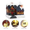 Christmas Village Houses Led Glowing Night Light Snowflake Covered House Santa Claus Gifts And Luminous Resin