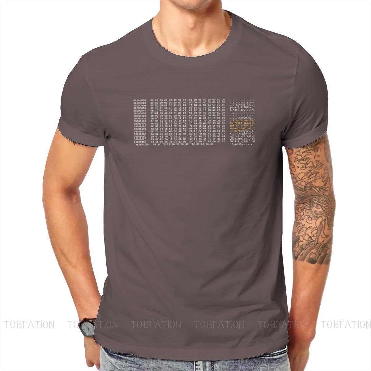 ZX Genesis Block Bitcoin Cryptocurrency Meme T Shirt Vintage Grunge Oversized ONeck TShirt Big sales Harajuku Mens Clothing S