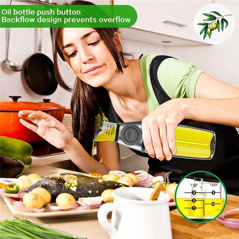 

BHBL 2PCS Olive Oil Dispenser Bottle with Measurement Scale Cooking Oil Sauce Bottling Clear Glass Oil Bottles Container China Mainland