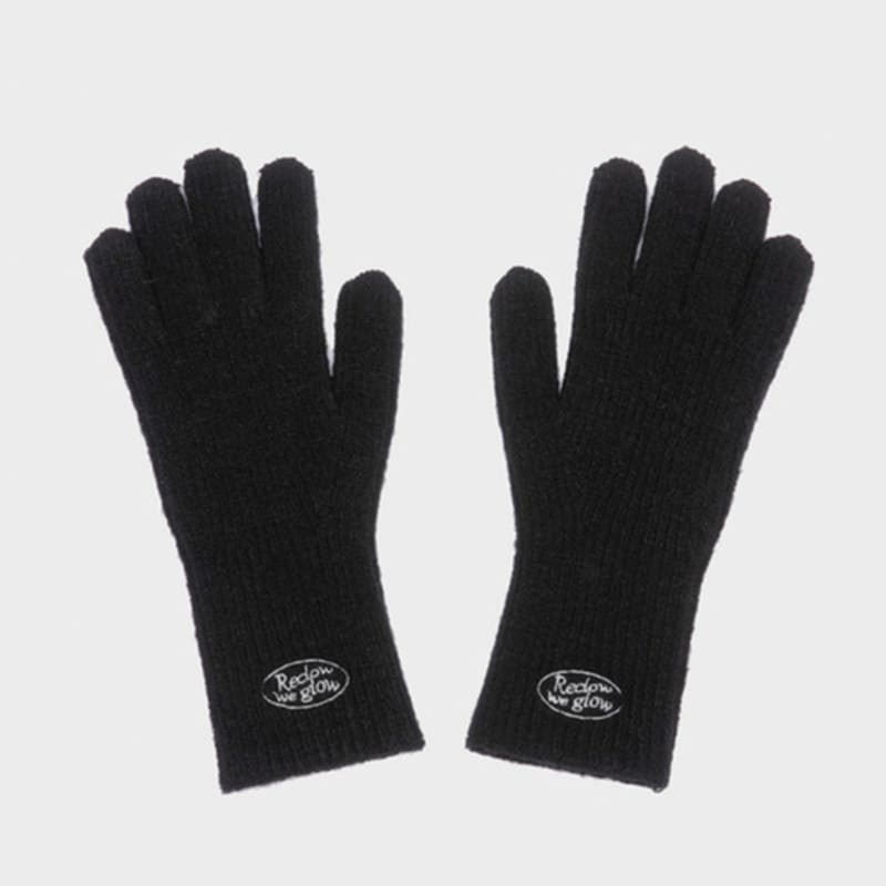 RECLOW KNIT LOGO GLOVE BLACK