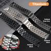 Correa de Acero Inoxidable de Titanio para Samsung Galaxy Watch 6 Classic 43 47mm 40/44mm Correa para Galaxy Watch 6 5 4 Pulsera sin Espacios