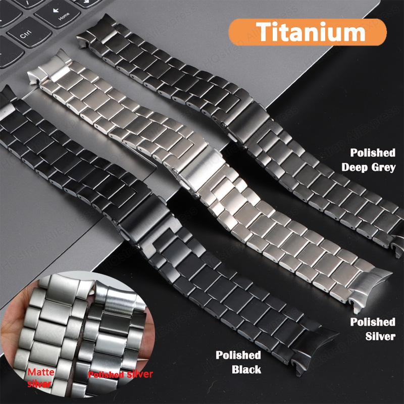 Correa de Acero Inoxidable de Titanio para Samsung Galaxy Watch 6 Classic 43 47mm 40/44mm Correa para Galaxy Watch 6 5 4 Pulsera sin Espacios