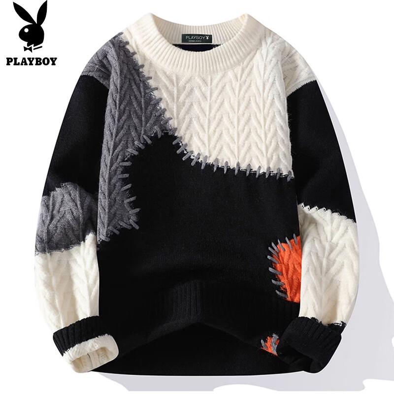

PLAYBOY Мужской полосатый вязаный свитер XL