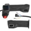 1 paire de poignées d'accélérateur pour vélo électrique avec écran LCD et interrupteur d'alimentation numérique pour la tension de la batterie.
