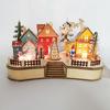 Laser Cut Wooden Christmas Village Scene Hand-Crafted Christmas House Decorations