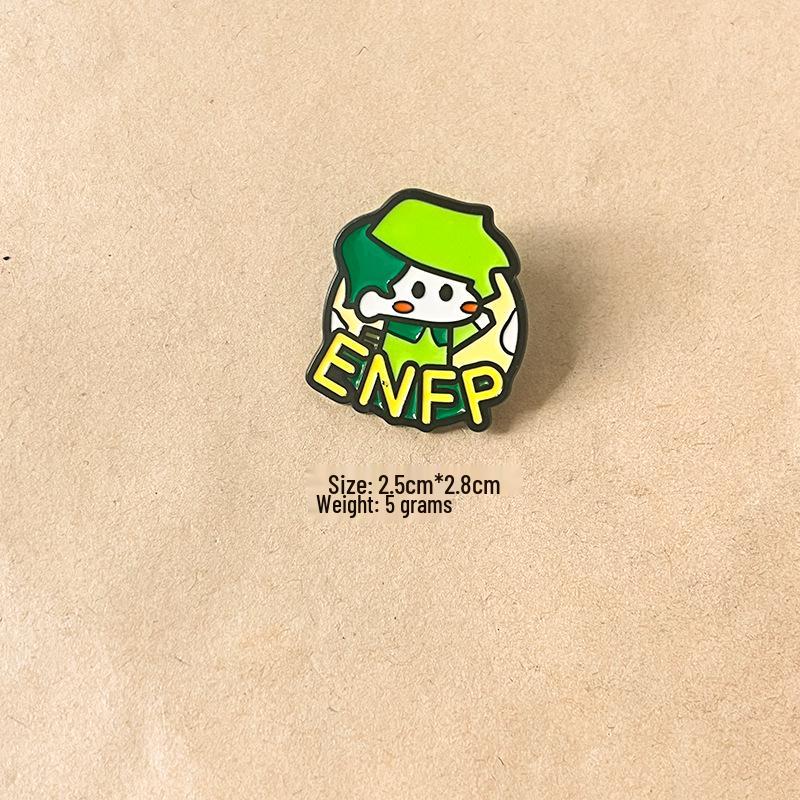 

Брошка Типи особистості MBTI: Металевий значок для прикраси рюкзака