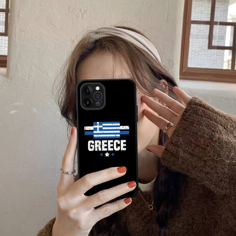Greece Greek National Flags Phone Case for iPhone 11 12 13 Mini Pro Max 8 7 6 6S Plus X 5 SE 2020 XR XS Funda Case