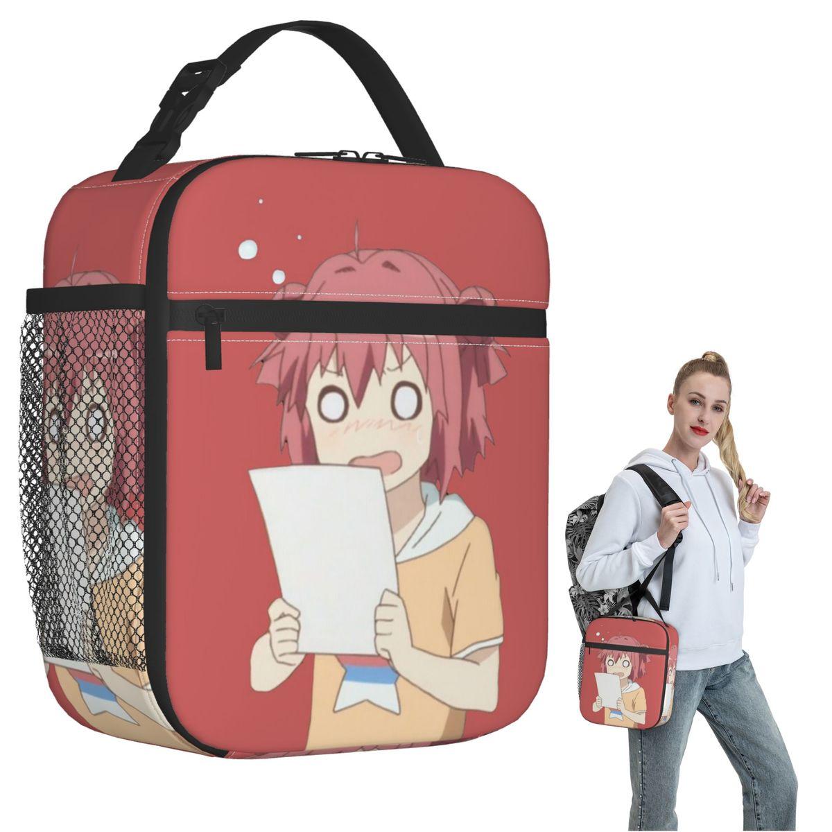 Akari From Yuru Yuri Anime Insulated Lunch Bag for Women Kids Portable Food Boxes Thermal Lunch Box Tote One Size