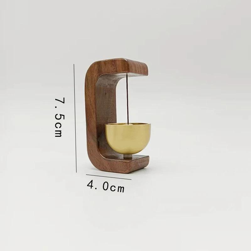 [PL]Simple Solid Wood Brass Bell Dopamine Wind Chimes Magnetic Traceless Glue Free Installation Doorbell Creative Decoration