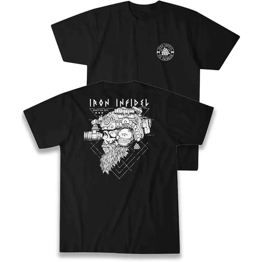 

Til Valhalla Shirt American Beard Warrior Tactical Skull Футболка Новая 100% Хлопок Короткий Рукав О-Образным Вырезом Футболка Повседневная Мужская Топ M