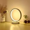 Round LED Table Lamp Modern Creative Night Light USB Plug in Reading Lamp for Bedroom Indoor Household Art Home Decoration