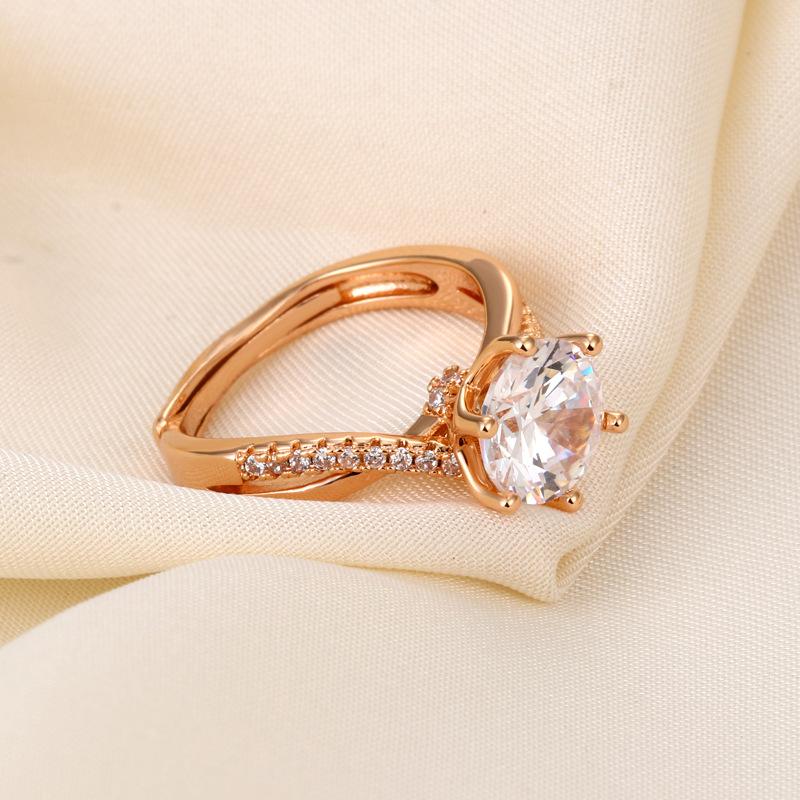 Korean personality exquisite super flash zircon ring niche design ins index finger ring