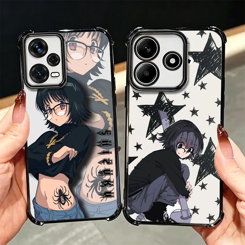 Hunter X-Hunters Shizuku Plating Phone Case For Xiaomi Redmi Note 14 15 Pro Plus 13 12 11 11S 11T 10 9S 9 5G Anti-Fall Airabag C