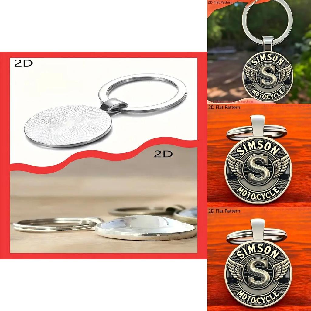 Simson Motorcycle Letter Keychain Pendant With Wings And Alloy Construction For Gift And Party Decor