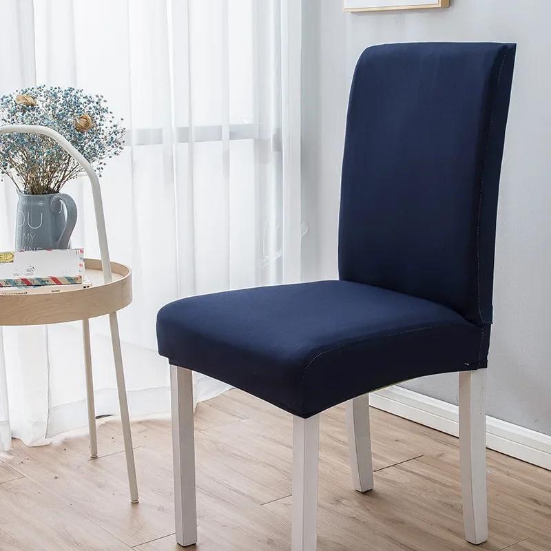 1/2/3/4/5/6Pcs Silk Chair Cover Dining Room Seat Restaurant Weddings Banquet El Elastic Flexible Stretch Spandex Chair Cover
