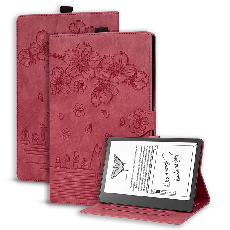 For Kindle Scribe Case Coque Embossing PU Leather Stand Wallet Case For Funda Kindle Scribe 2022 Cover Case 10.2 Inch