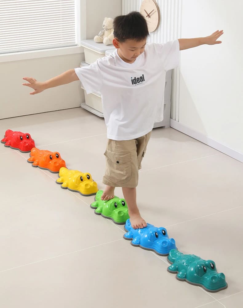 sensory path river stones Crocodile - orange