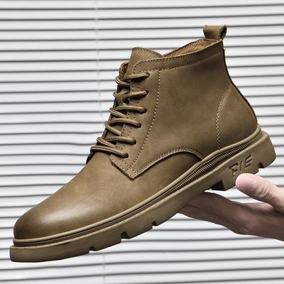 High Quality Genuine Leather Men Boots Spring Winter Casual Ankle Boots Luxury Dress Shoes Snow Boots Lace-Up Brand Ankle Boots