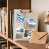 50Pcs/100Pcs Blue Merry Christmas Stickers DIY Fashion Waterproof Doodle Decals Stickers