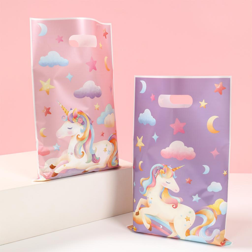 Pink Lila Einhorn Handtasche Geschenktüten Einhorn Geburtstagsparty Deko Kinder Süßigkeiten Verpackungsbeutel Hochzeit Babyparty Partyzubehör