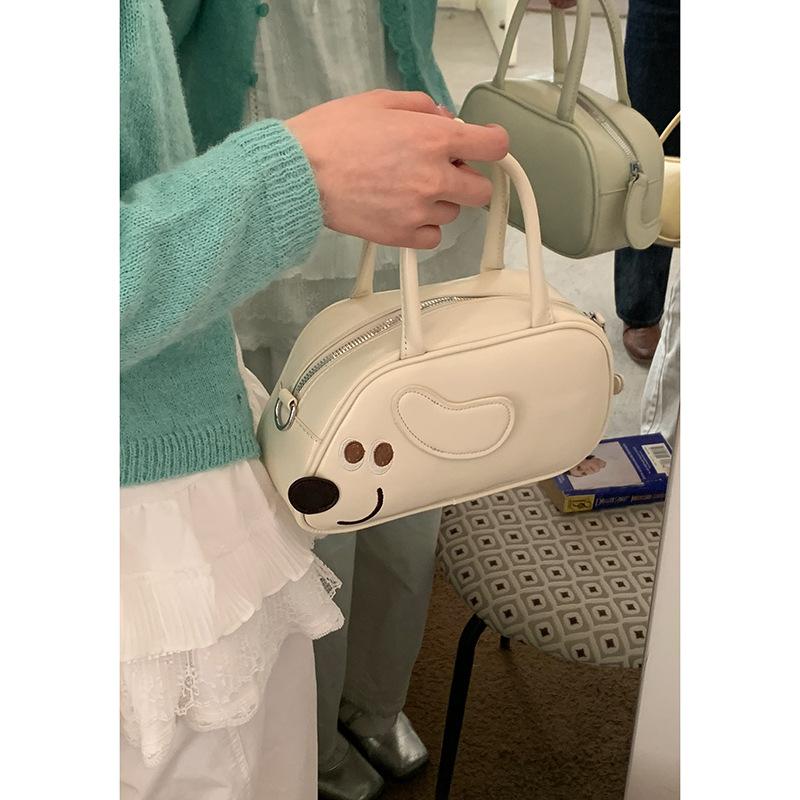 Spring Fashion Handbag Small Bag Women's 2025 New Cute Puppy Small Square Bag Versatile Shoulder Messenger Bag