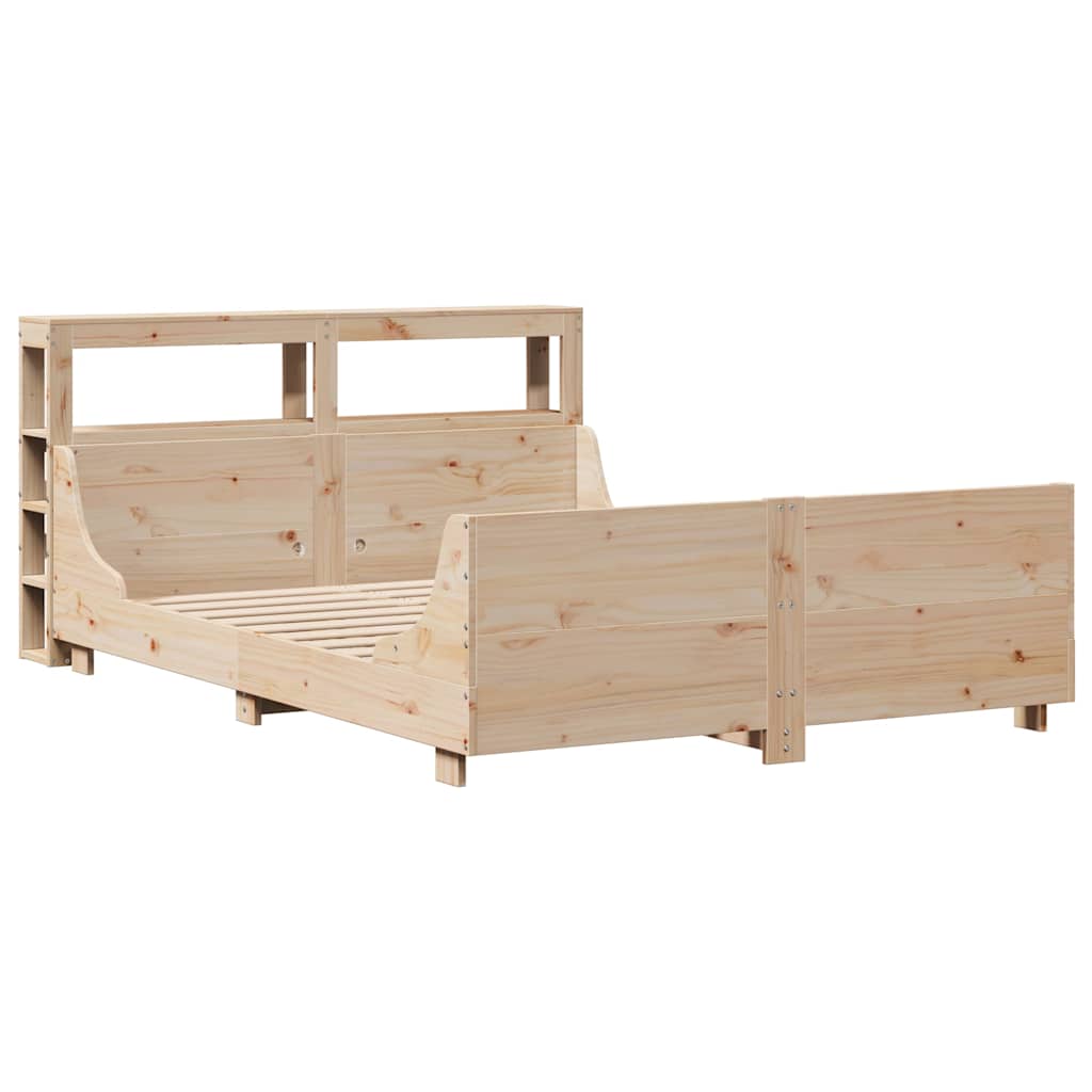 Vidaxl Bed Frame Without Mattress, 120X190 Cm, Solid Pine Wood