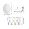 50 Pieces DIY Unpainted Easter Eggs Kit Supplies with Lanyard Chains and Insert Rings Hanging