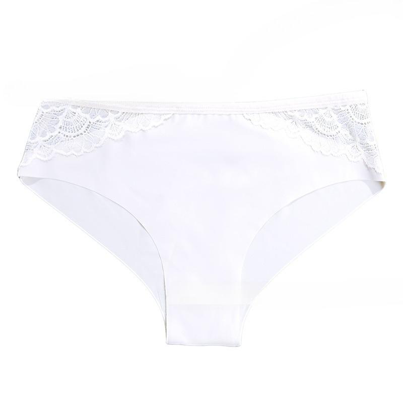Женские сексуальные бесшовные трусики-треугольники на низкой талии с ажуром, весна-лето S