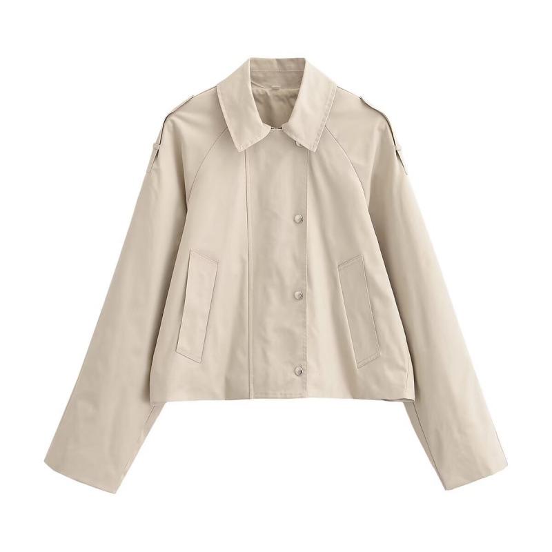 Spring 2026 European & American Style Double-Breasted Trench Jacket Small