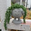 Face Planters Pots Resin Smile Face Vase Succulent Head Planter Pots Face