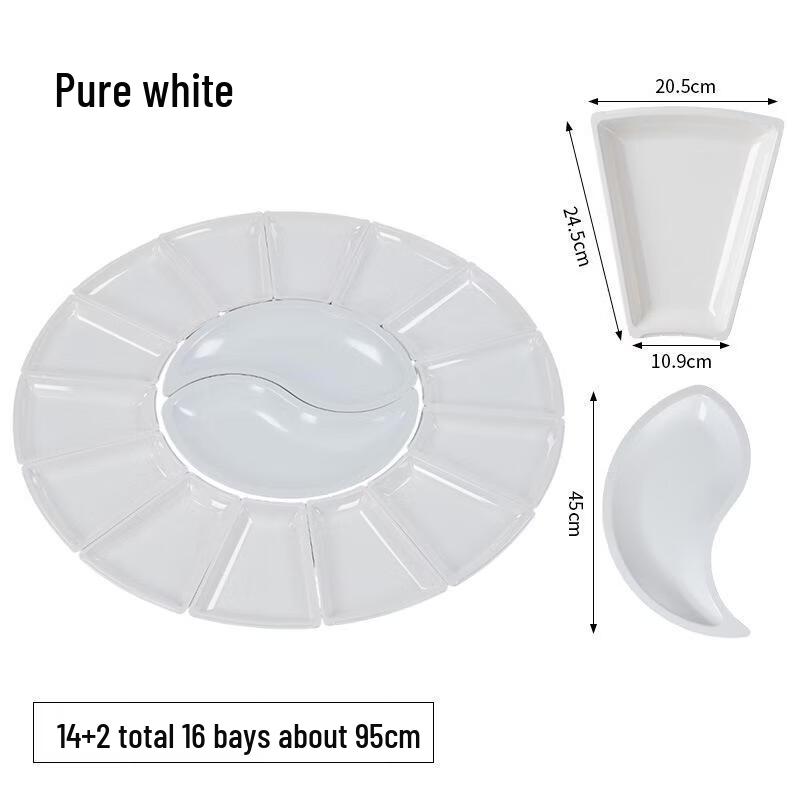JINGRX White Banquet Turntable Serving Set