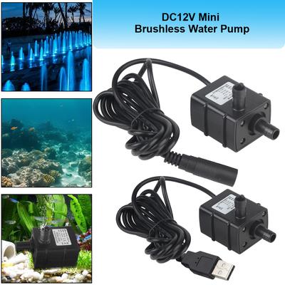 Pompa USB 120L/H DC12V Circolazione Acqua Senza Spazzole Piccola Pompa Acqua per Stagno Giardino Acquario Mini Pompa Sommergibile Micro 5V