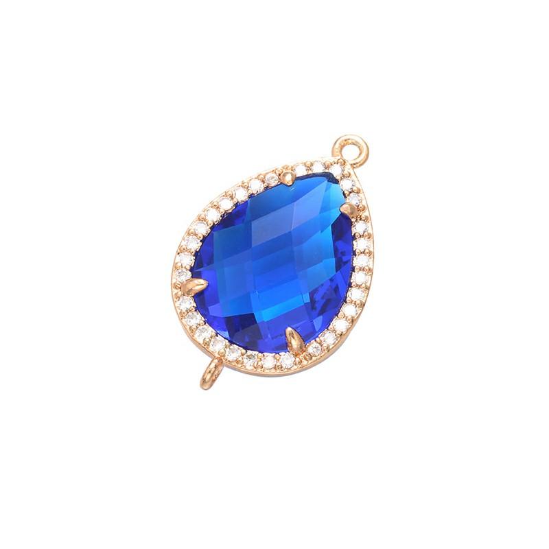 ZHUKOU 16x25mm high quality crystal connector for women DIY necklace earrings bracelet jewelry accessories Making model: VS378
