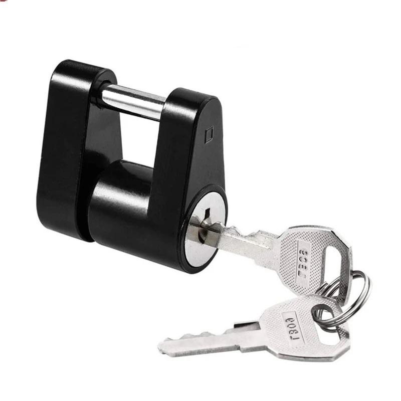 1/2pcs For 1/4 Inch Trailers Coupler Padlock Hook Connector Tongue Locks Anti-theft Trailer Hitch Lock Hitch Security Protector