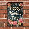 Vintage Mother's Day Tin Sign 8x12 Inch Pink Roses Floral Metal Wall Decor Rustic Farmhouse Gift