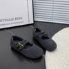 Retro Double-breasted Woolen Flat-bottomed Mary Jane Shoes for Women's 2 New Autumn and Winter Fashion Versatile Plush Shoes