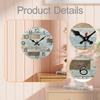 Wood Wall Clock Non Ticking Rustic Creative Arabic Numerals Hanging Decor for Bar Office