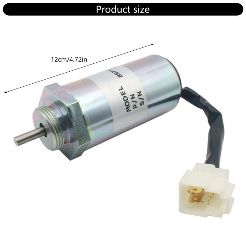 12V Fuel Shut Off Solenoid Valves Heavy Duty Electromagnetic Fuel Cutoff Valves Engine Fuel Shutdown Solenoid for Bikes