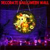 Halloween Themed Party Decor LED Glowing Hanging Decor, Acrylic Window Ornament with Light, Spooky High-quality Signage Sign for Door Wall Haunted