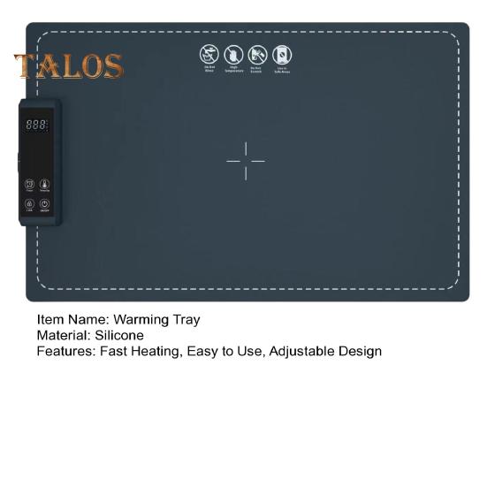 Matoppvarmingsbrett med panel med stor kapasitet Digital skjerm Rask varmeoverføring Enkel å rengjøre Sammenleggbar elektrisk varmematte