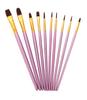 Useful New 10pcs Professional Painting Brushes Watercolor Gouache Brushes Round Head Painting Brush Set Art Supplies